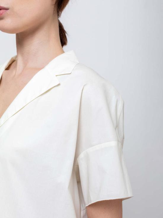  수잔 보머 탑 Susanne Bommer 쇼트 슬리브 코튼 셔츠 - SUSANNE BOMMER