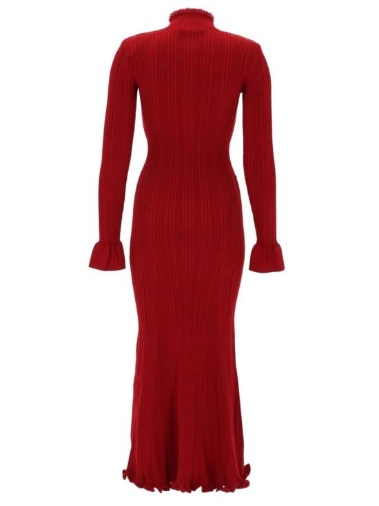  셀프 포트레이트 미디 원피스 미디 드레스 (진주 장식, 레드) - SELF PORTRAIT