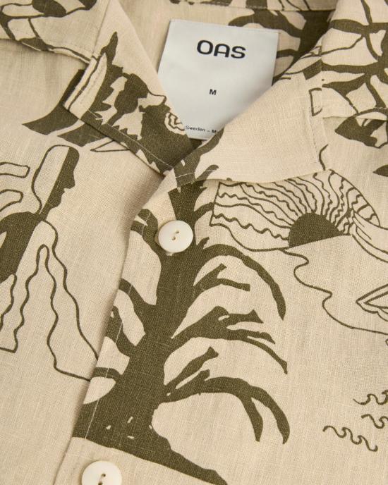  OAS 탑 오아스 베이지 포플란 쿠바 셔츠 - OTHER BRANDS