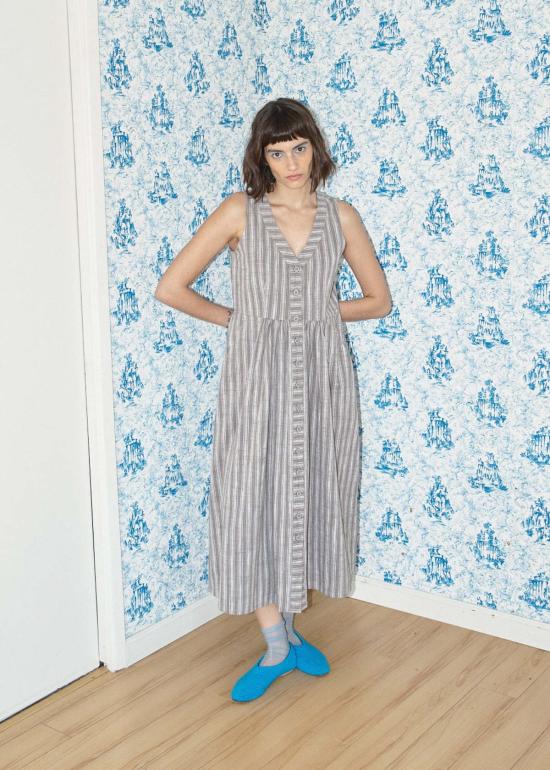  에이스 앤 지그 롱 원피스 에이스 & 지그 캘리 드레스 낙서 - ACE & JIG