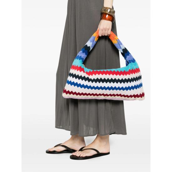 26SS 미소니 토트백 MI10089F MULTI WHITE BLUE - MISSONI