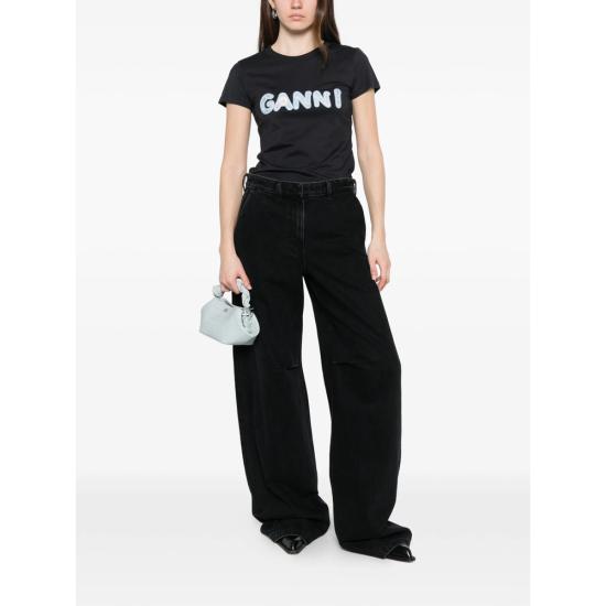 26SS 가니 반팔 티셔츠 A1050179 252 BLACK - GANNI