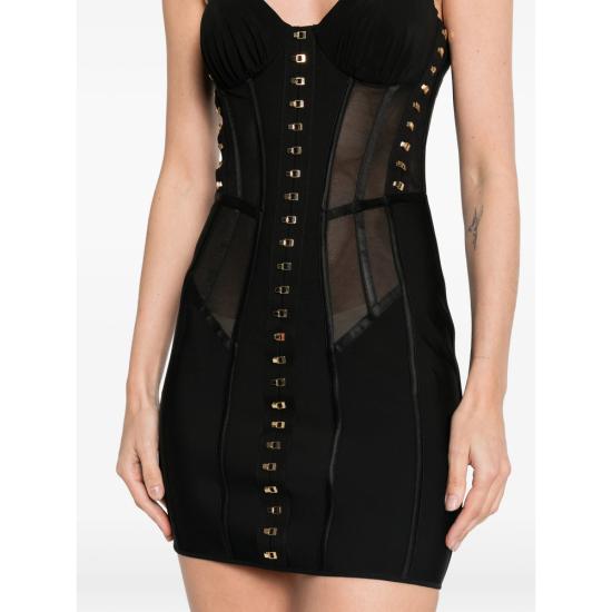 26SS 엘리자베타프랜치 숏 원피스 AB90762E2 110 BLACK - ELISABETTA FRANCHI