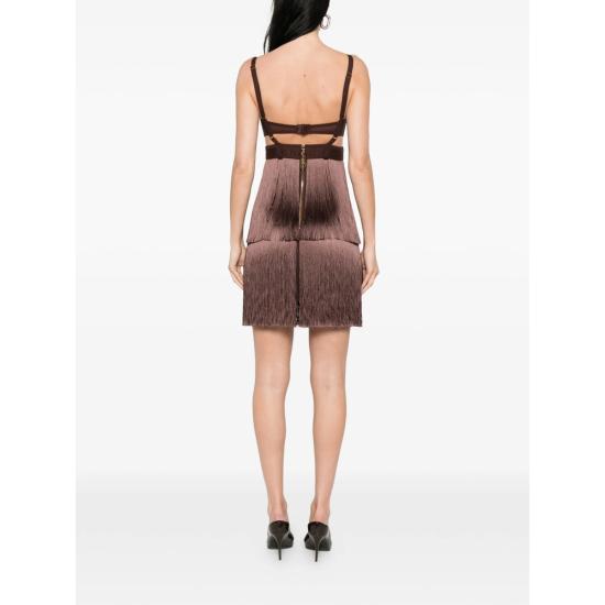 26SS 엘리자베타프랜치 숏 원피스 AB96662E2 644 BROWN - ELISABETTA FRANCHI