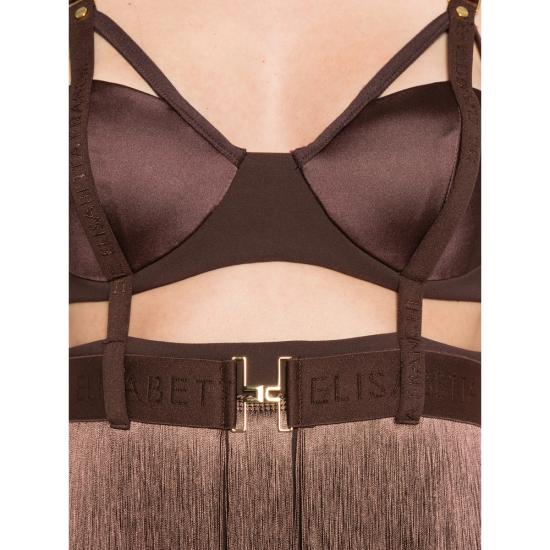 26SS 엘리자베타프랜치 숏 원피스 AB96662E2 644 BROWN - ELISABETTA FRANCHI