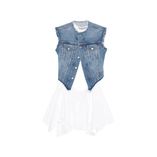 26SS 알렉산더 왕 미디 원피스 4DC2266112 400C WHITE BLUE