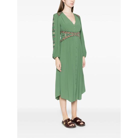 26SS 바쉬 미디 원피스 TINA VERT GREEN - BA&SH