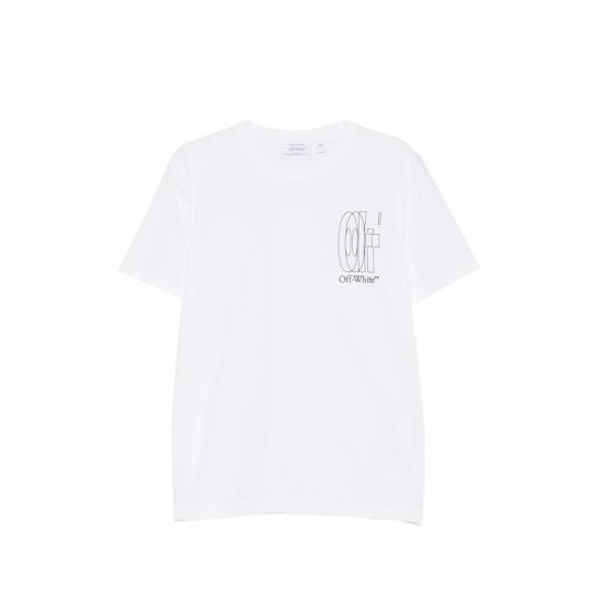 26SS 오프화이트 반팔 티셔츠 44MAA027S26 J003 100 WHITE
