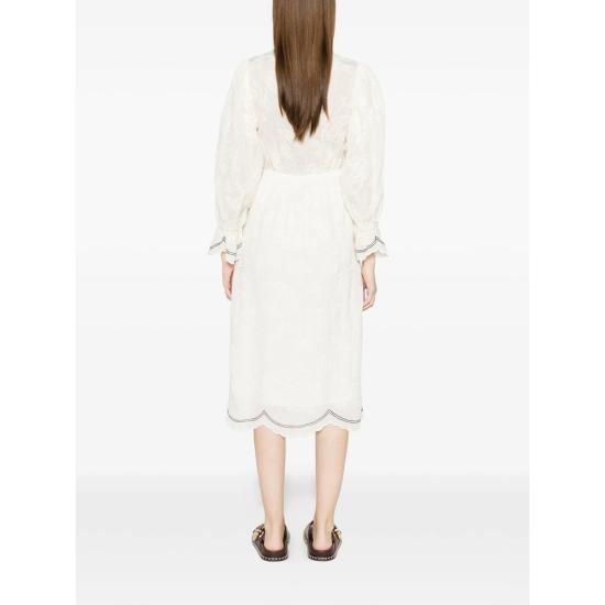 26SS 바쉬 미디 원피스 PRISCO ECRU WHITE - BA&SH
