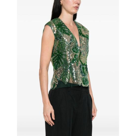 26SS 데 산티스 민소매 티셔츠 TOP 244 SMERA GREEN - DE SANTIS