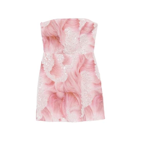 26SS De Santis 숏 원피스 AB 151 ORTEN PINK SILVER