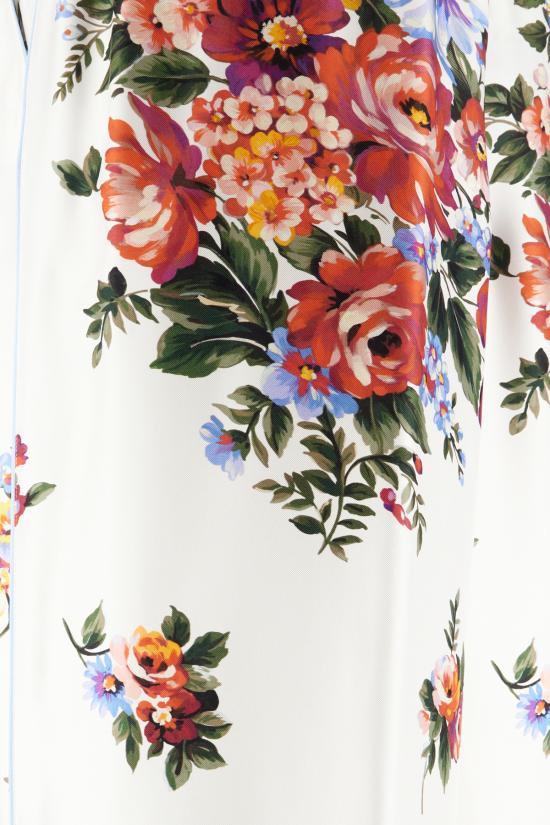 26SS 돌체앤가바나 스트레이트 팬츠 FTDBNTIS11I HA5ZO MAZZFIORI FBIANCO - DOLCE & GABBANA