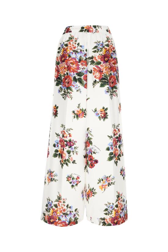 26SS 돌체앤가바나 스트레이트 팬츠 FTDBNTIS11I HA5ZO MAZZFIORI FBIANCO - DOLCE & GABBANA