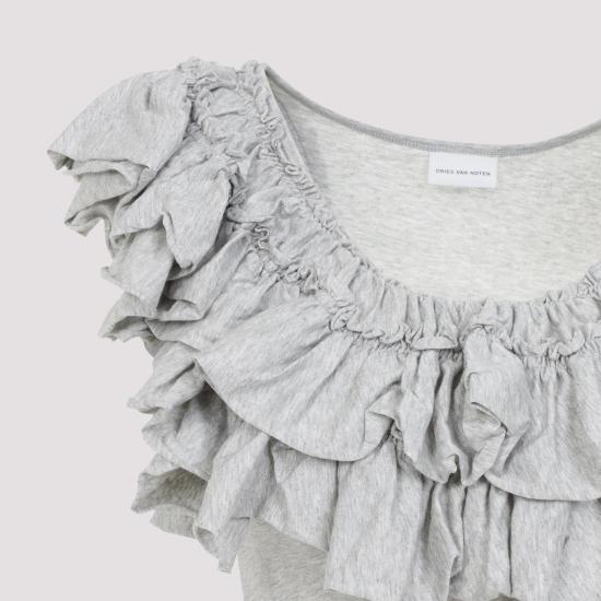 26SS 드리스 반 노튼 탑 2610111413606 813 GREY MELANGE - DRIES VAN NOTEN