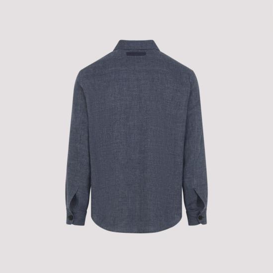 26SS 에르메네질도제냐 셔츠 UHV75A3 SOT52 B07 BLUE SCURO - ERMENEGILDO ZEGNA