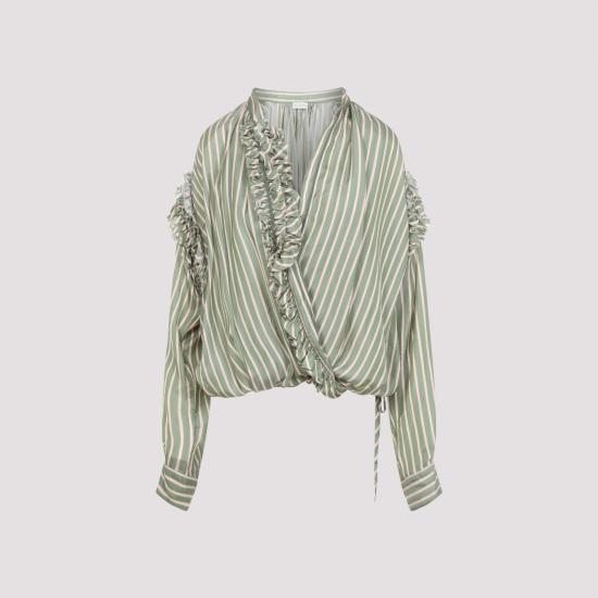26SS 드리스 반 노튼 셔츠 2610107453274 604 GREEN - DRIES VAN NOTEN