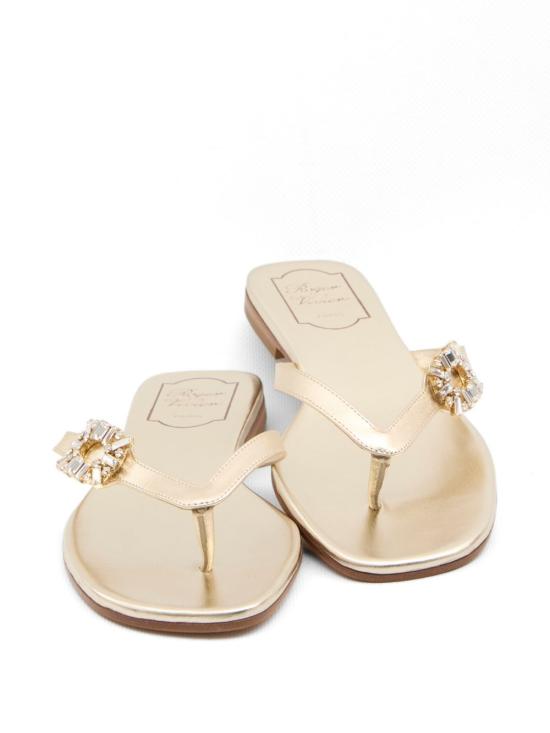 26SS 로저비비에 샌들 RVW81744970 KACG005 Golden - ROGER VIVIER