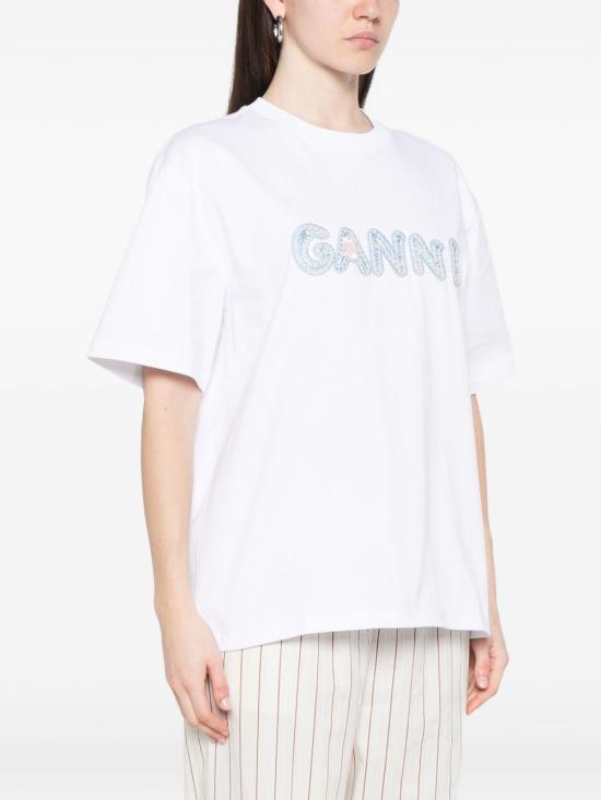 26SS 가니 반팔 티셔츠 A1050188 151 White - GANNI