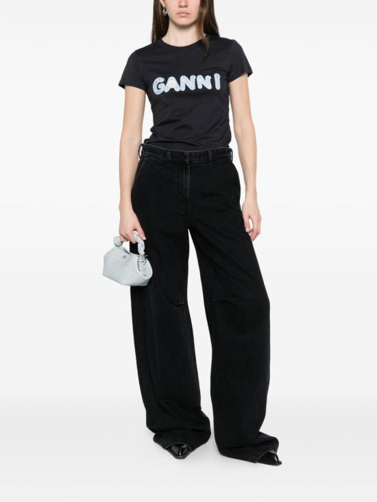 26SS 가니 반팔 티셔츠 A1050179 252 Black - GANNI