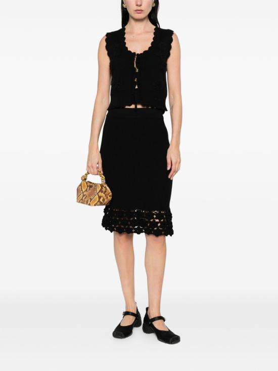 26SS 가니 미디 스커트 A1090204 099 Black - GANNI