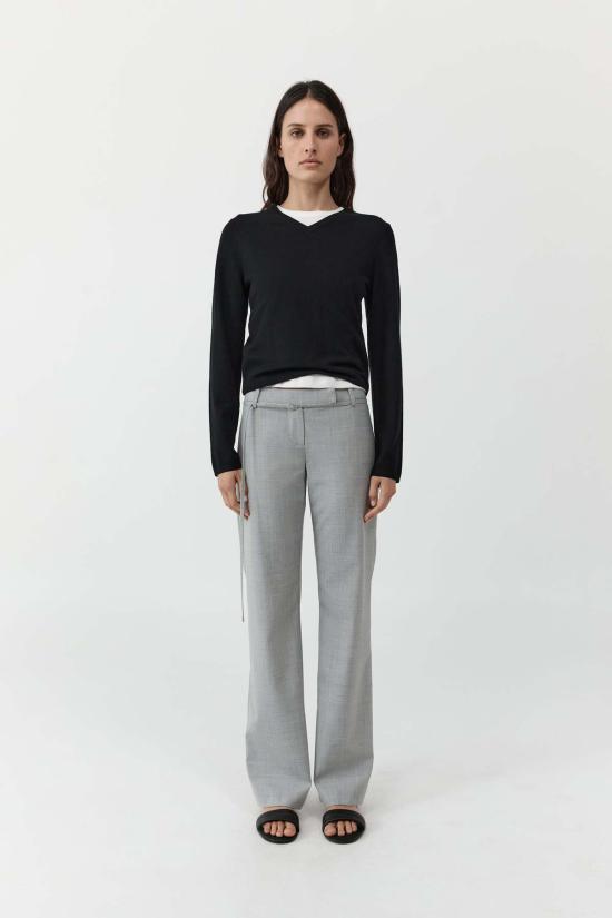  세인트아그니 스트레이트 팬츠 세인트 아그니 90년대 벨트 미니멀 팬츠