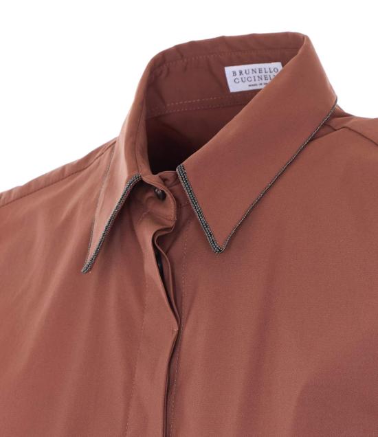  브루넬로 쿠치넬리 탑 민소매 셔츠 브라운 - BRUNELLO CUCINELLI