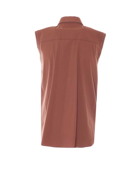  브루넬로 쿠치넬리 탑 민소매 셔츠 브라운 - BRUNELLO CUCINELLI