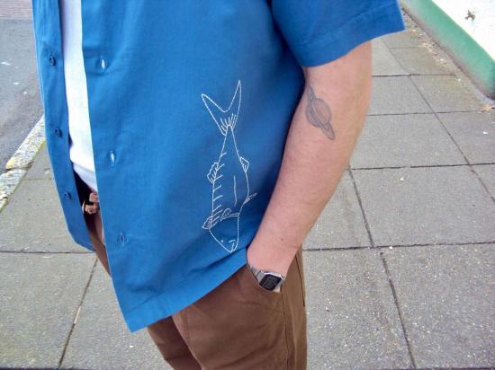  서비스웍스 반팔 셔츠 서비스 웍스 슬레이트 고등어 셔츠 - SERVICE WORKS