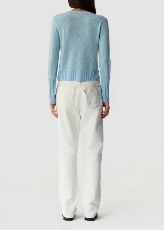  게스트 인 레지던스 스웨터 컴퍼스 슈렁큰 크루  블루 - GUEST IN RESIDENCE