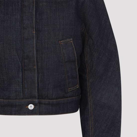  자크뮈스 데님 자켓 Jacquemus Ovalo De Nimes 재킷 다크 네이비 - JACQUEMUS