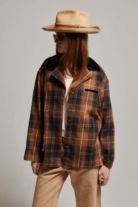  아셀 탑 애셔 파리 체크 셔츠 - ASHER