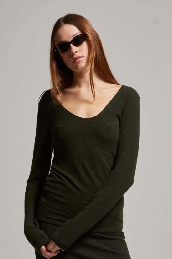  아셀 긴팔 티셔츠 Asher Viv 스쿠프 긴소매 티셔츠 - ASHER