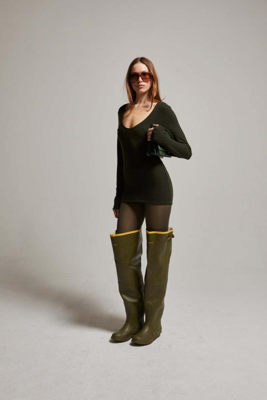  아셀 긴팔 티셔츠 Asher Viv 스쿠프 긴소매 티셔츠 - ASHER