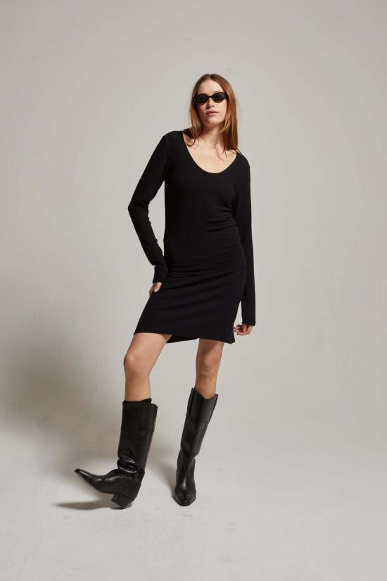  아셀 긴팔 티셔츠 Asher Viv 스쿠프 긴소매 티셔츠 - ASHER