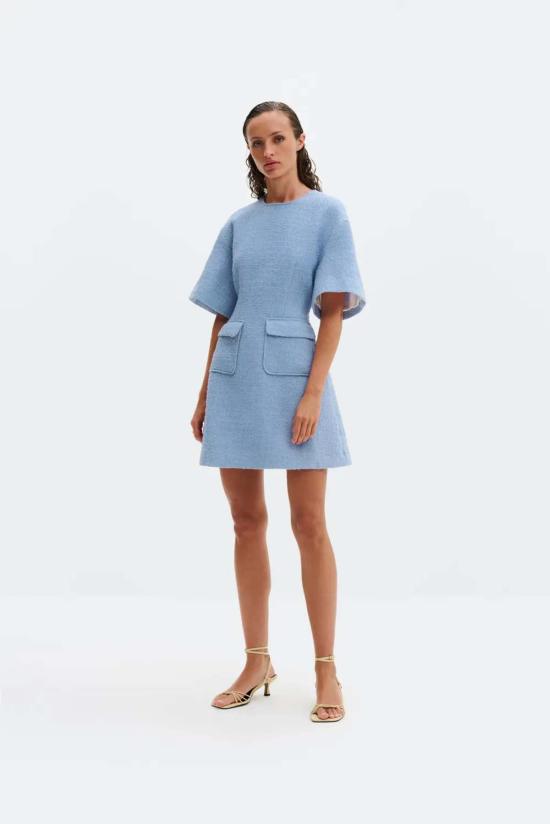  말리나 숏 원피스 레이나 미니 드레스 스카이 블루