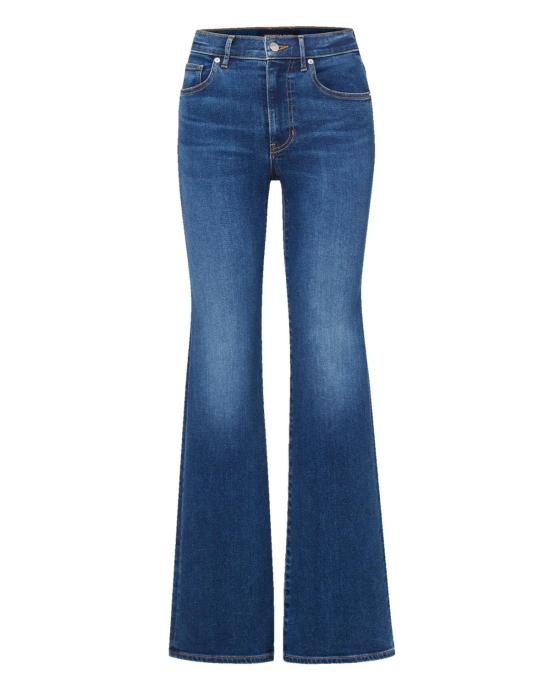  베로니카비어드 데님 팬츠 베로니카 비어드 크로스비 미드라이즈 슬림 와이드 레그 진 브라이트 블루 - VERONICA BEARD