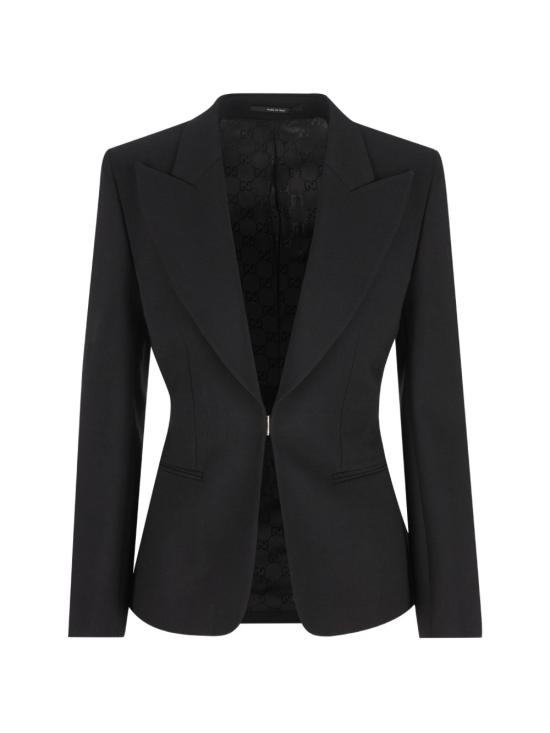 26SS 구찌 테크니컬 스트레치 울 재킷 864253 ZAUPG1000 BLACK