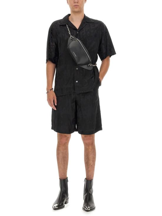  알렉산더 맥퀸 숏팬츠 비스코스 버뮤다 쇼츠 네로 - ALEXANDER MCQUEEN