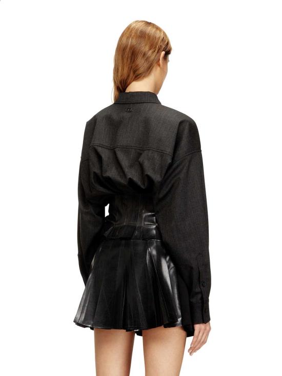  디젤 자켓 G 안부 버진 울 블렌드 재킷 블레이저 블랙 - DIESEL