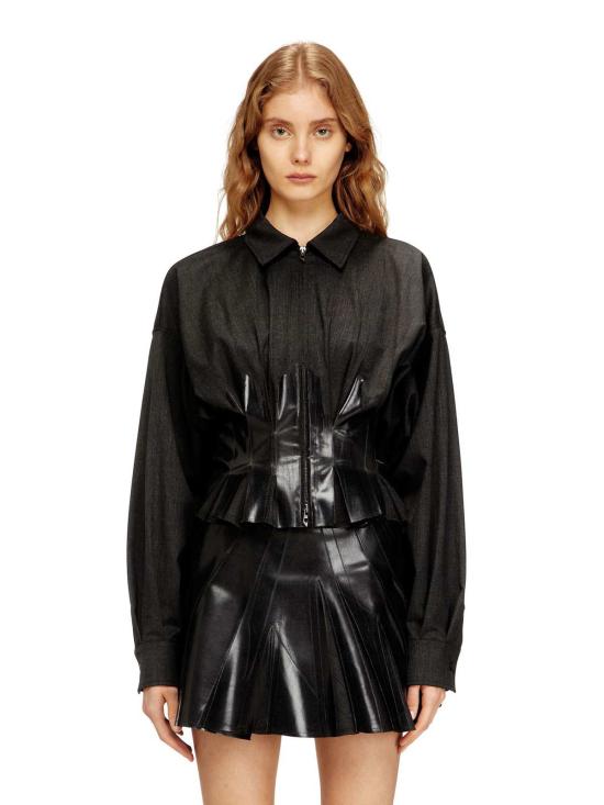  디젤 자켓 G 안부 버진 울 블렌드 재킷 블레이저 블랙 - DIESEL