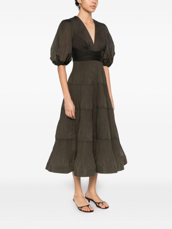 26SS 짐머만 미디 원피스 3905DS26R OLV Green - ZIMMERMANN