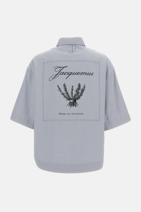  자크뮈스 반팔 셔츠 라 셰미즈 가르디앙 셔츠 클리어 블루 - JACQUEMUS
