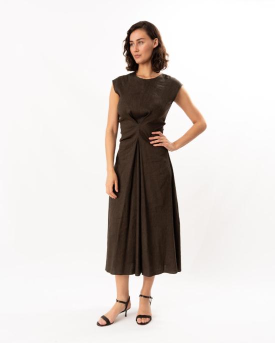  프로엔자슐러 롱 원피스 프로엔자 슐러 미란다 드레스 커피 - PROENZA SCHOULER