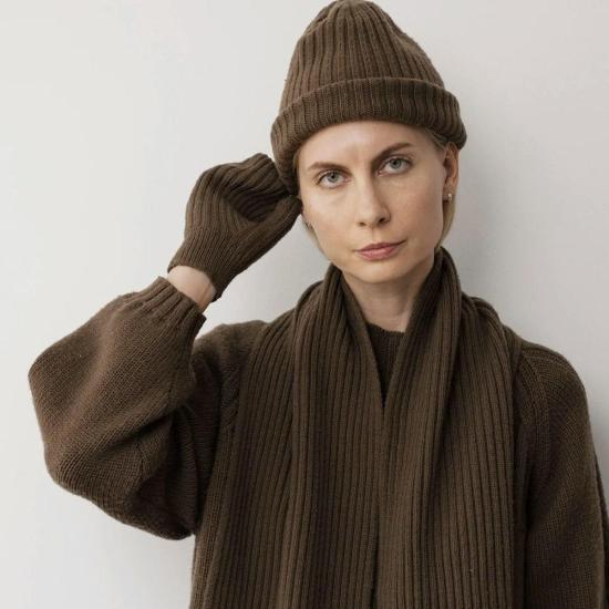  울 하이드 장갑 리브