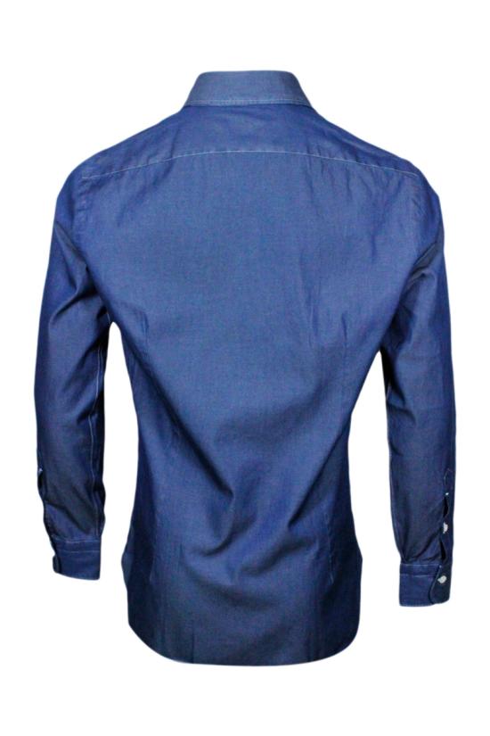  발바 셔츠 IU13P01PZ 0998U0001 Denim Dark - BARBA