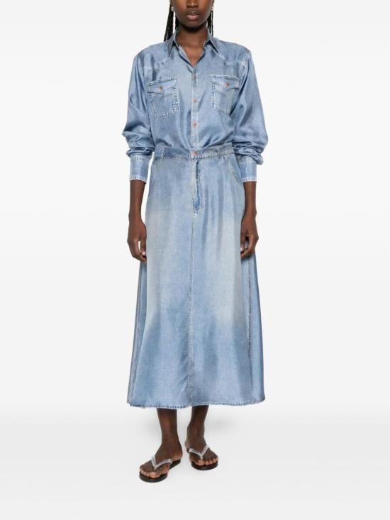 26SS 피에르루이마샤 미디 스커트 ALOE S GO12777 517405 101 Clear Blue - PIERRE LOUIS MASCIA