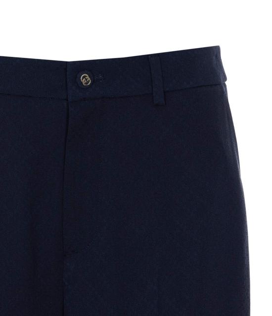  구찌 팬츠 실크 자카드  블루 - GUCCI