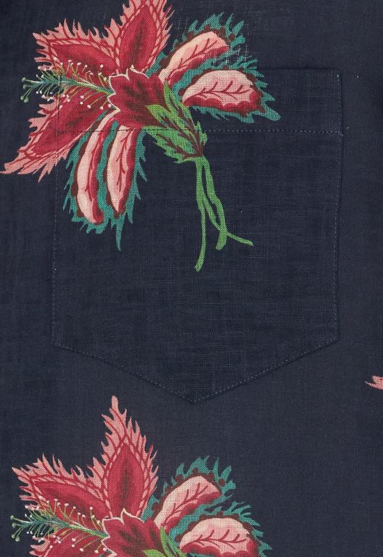  발렌티노 가라바니 탑 파피에 플로럴 볼링 셔츠 블랙 - VALENTINO GARAVANI