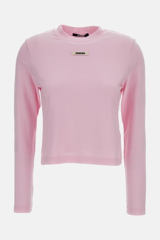  자크뮈스 긴팔 티셔츠 르 그로그랭 티 핑크 - JACQUEMUS