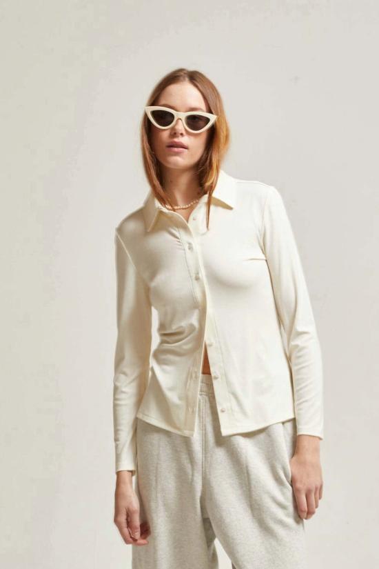  아셀 탑 애셔 사리 칼라 셔츠 - ASHER